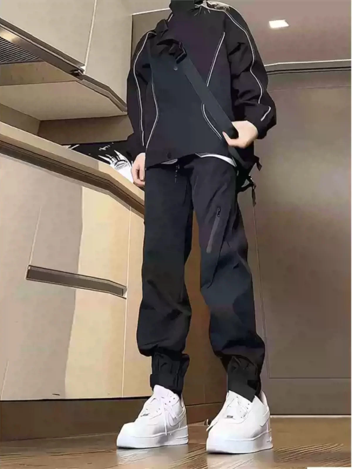 

American Sle Waterproof Fce Lined Men's Hiking Trousers Autumn Winter ell Outdoor Skiing Pants Loose Fit Elastic Waist