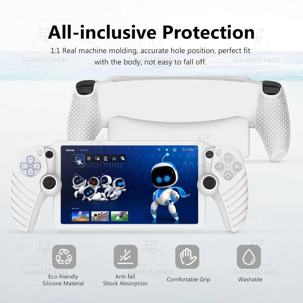 Silicone Case for PS Portal Full Cover Anti-fall Anti-scratch All-Round Protection Non-Slip Grip Durable Soft Shell Skin - White