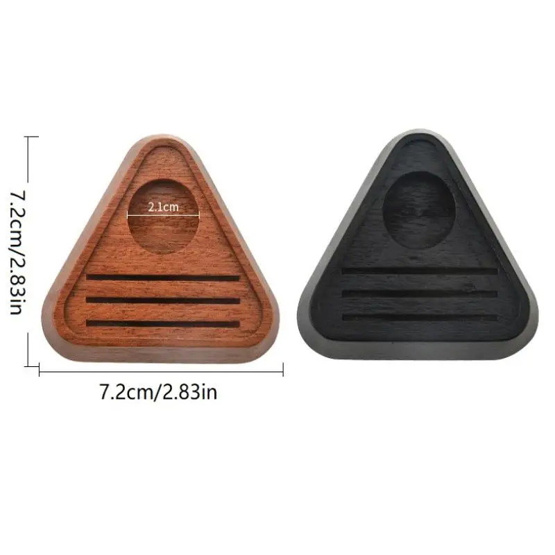 Espresso Puck Screen Holder 51mm 53mm 58mm Wooden Triangular Rack Portable Stand for Coffee Filters and Barista Tools Storage