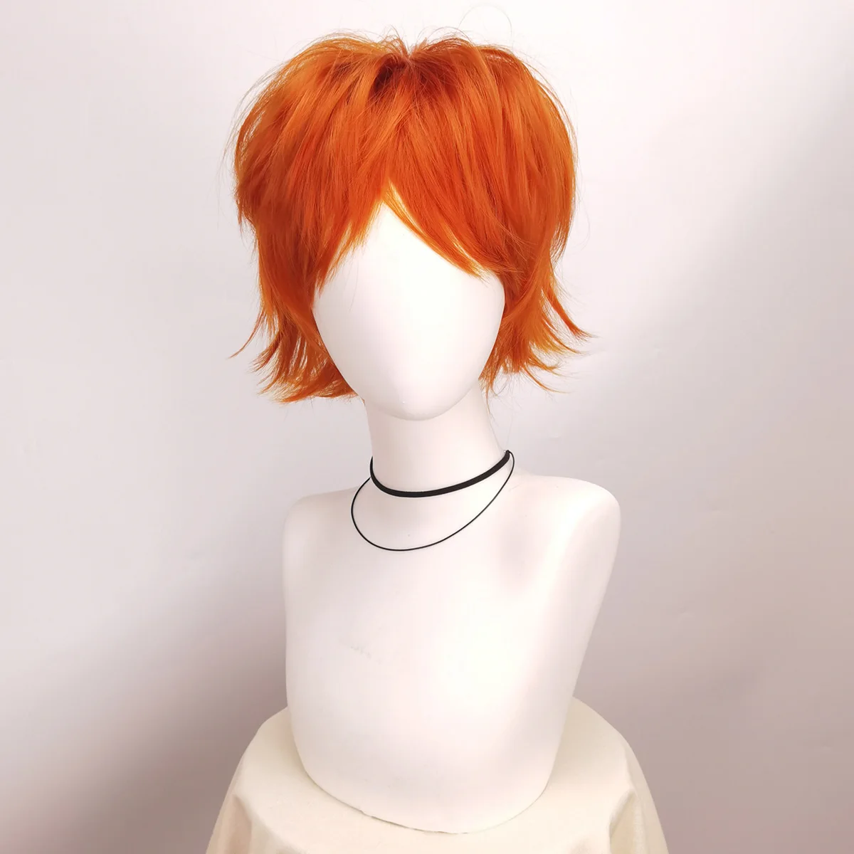 QQXCAIW Anime Chucky Orange Short Cosplay Wig Bride of Chucky Heat Resistant Cosplay Costume Wigs