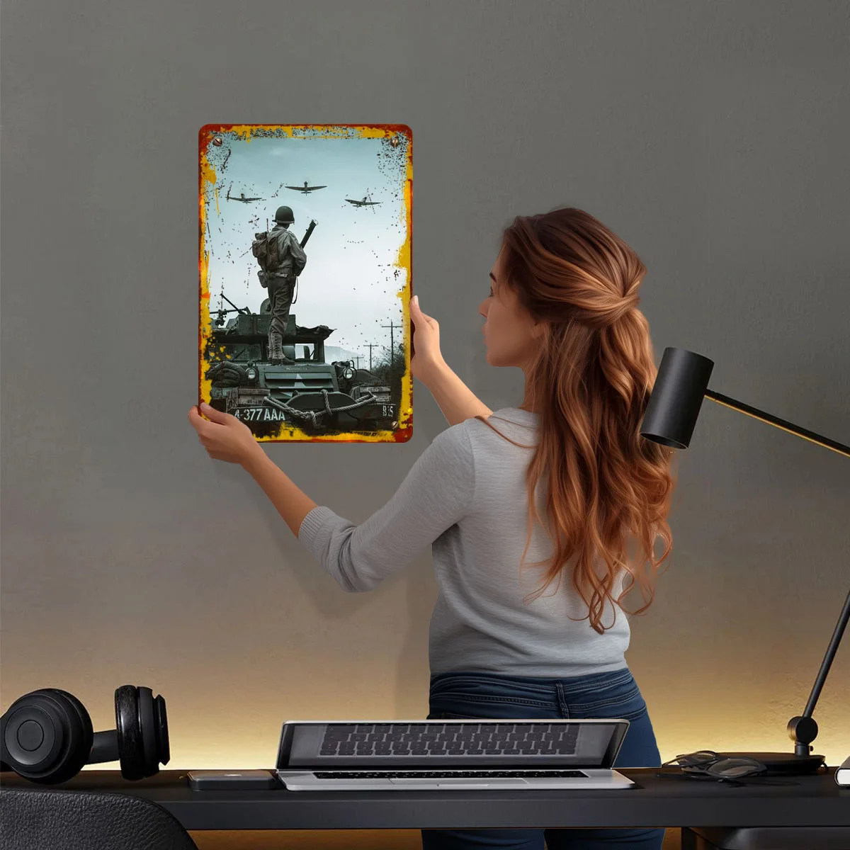 Ww2 Soldier Sign Military Poster Decor for Room Decoration Custom Metal Tin Signs for Wall Art Decoration Home Decorations Retro - view 2