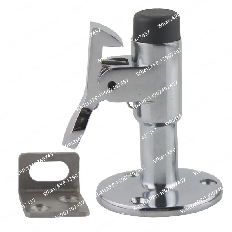 7Cm heavy duty metal door stops with hooks and rubber tips to protect home or office walls and doors