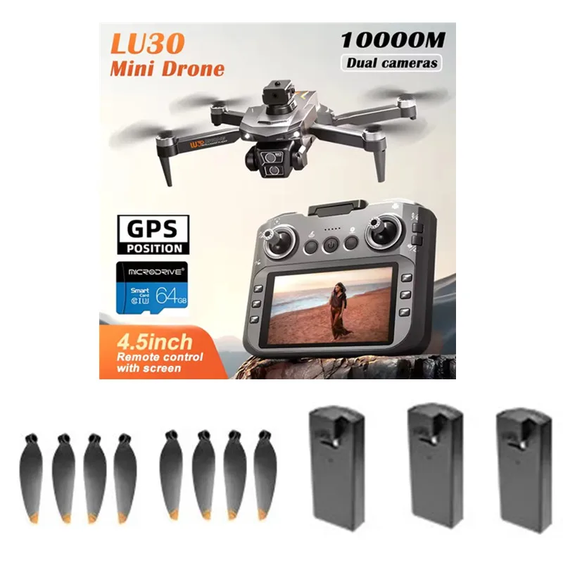 

LU30 RC Drone Battery LU30 Screen Drone 3.7V 1800MAH Battery Propeller USB LU30 RC Dron Spare Parts Acessories LU30 GPS Drone