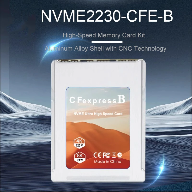 1pc M.2 NVME 2230 to CFE-B Protective Case For DIY-making CFexpress TYPE-B Memory Cards Case Kit For All-round Heat Dissipation