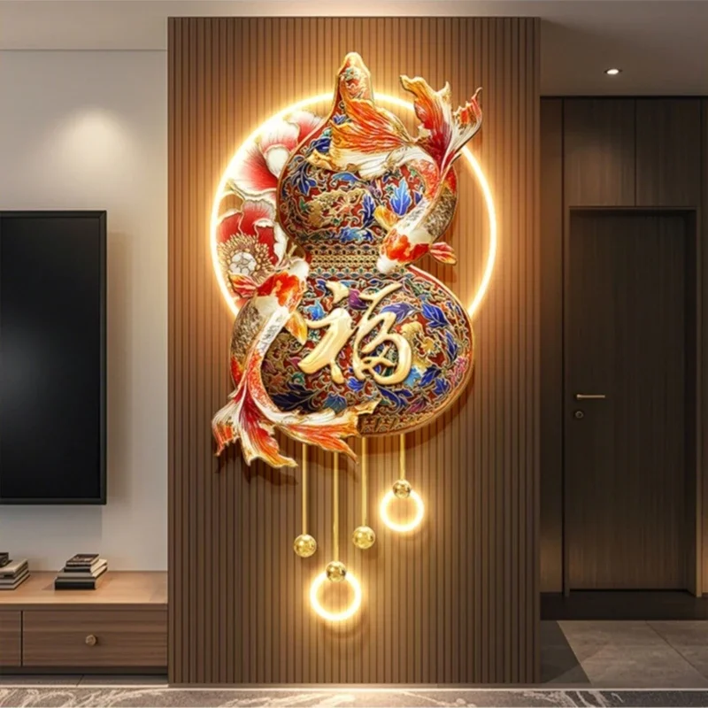 Entrance Decoration LED Wall Lamps Luxury For Corridor Study Living Room Tv Background Lucky Hanging Painting Mural Light Lustre