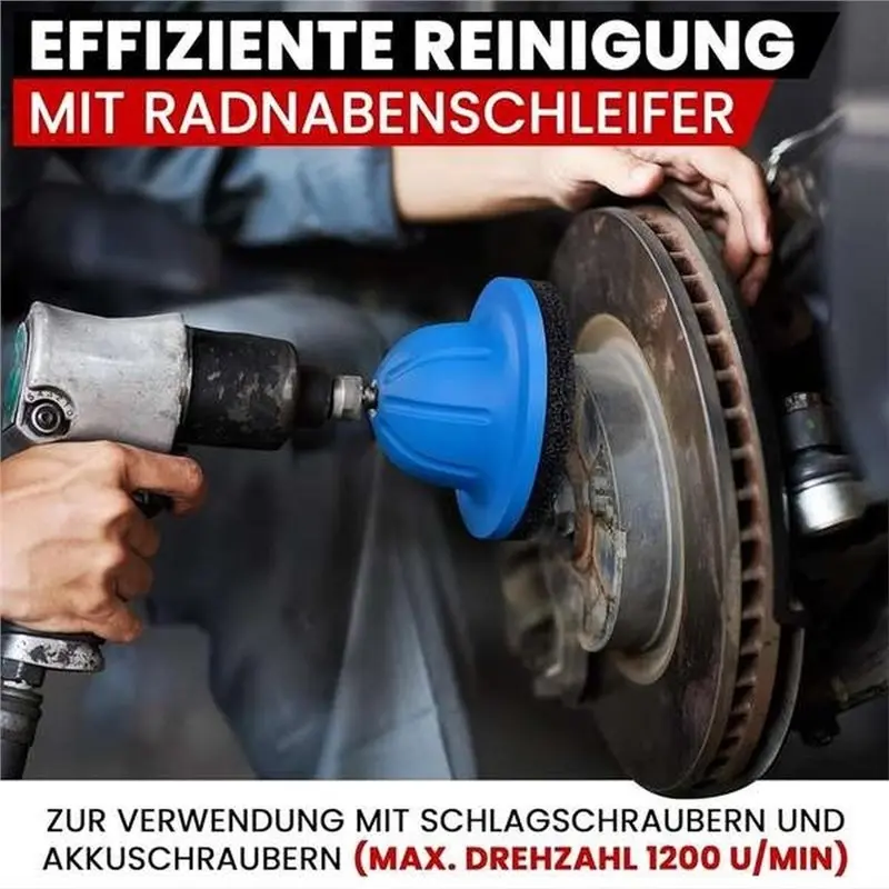 DTEN-1Set Wheel Grinder - Includes Sanding Pad And Adapter - For Cleaning Wheels And Mounting Rim Seats