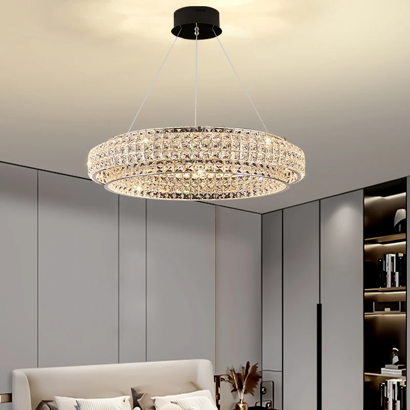 Modern Living Room Villa Crystal Handelier Dining Bedroom Led Hanging Lights Ceiling Living Room Chandelier image 2