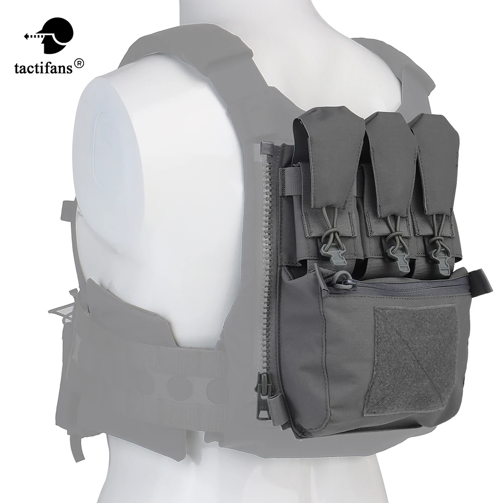 New Tactical Back Panel Banger Pouch Zip-on Multifit FCPC V5 Plate Carrier GP Pocket Retention Flap Assault Airsoft Hunting Vest