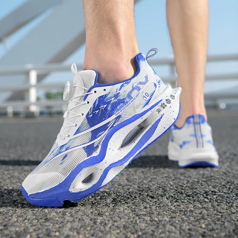 Men Carbon Plate Running Shoes Professional Marathon Athletic Sneakers Shock‑Absorbing Non‑Slip Sports Shoes for Training Racing - view 3