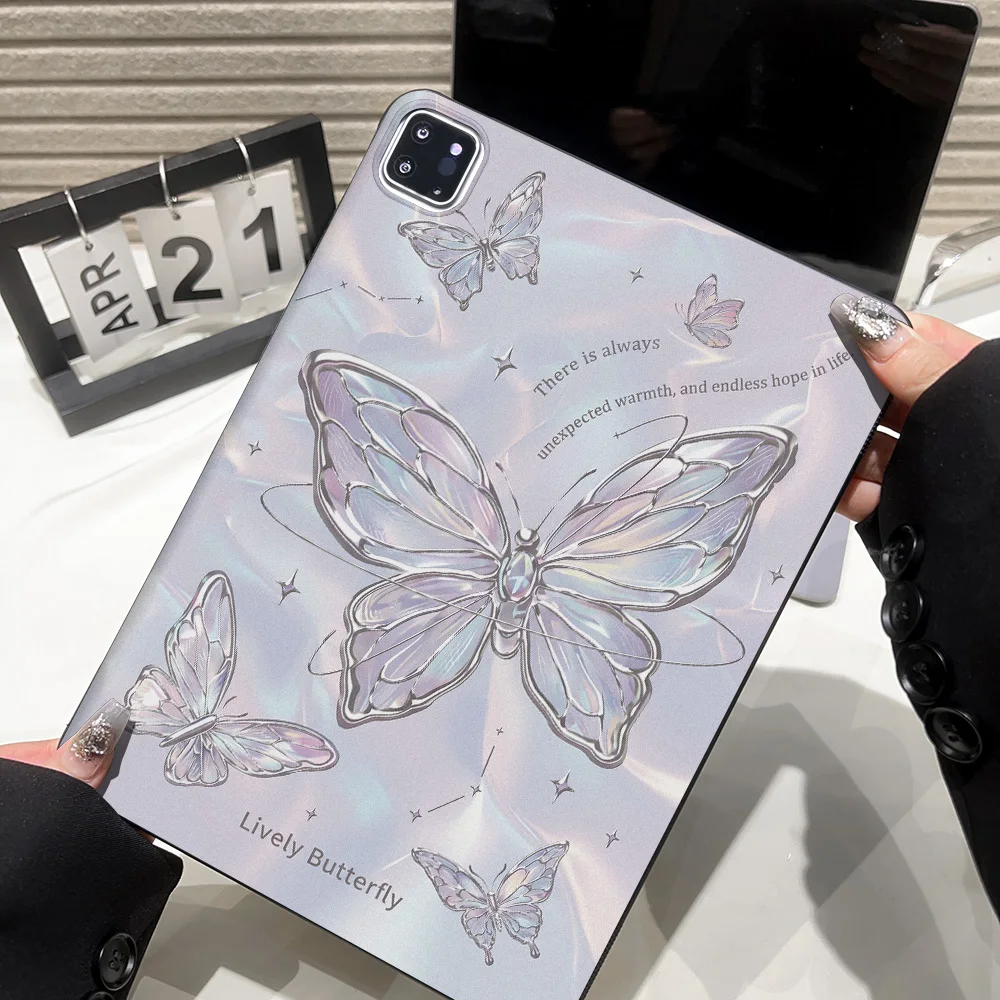Cute Cat and Butterfly Pattern Tablet Case For Xiaomi Pad 7 7 Pro 8 8 Pro For Redmi Pad 2 Pad Mini For Redmi K Pad For Poco Pad