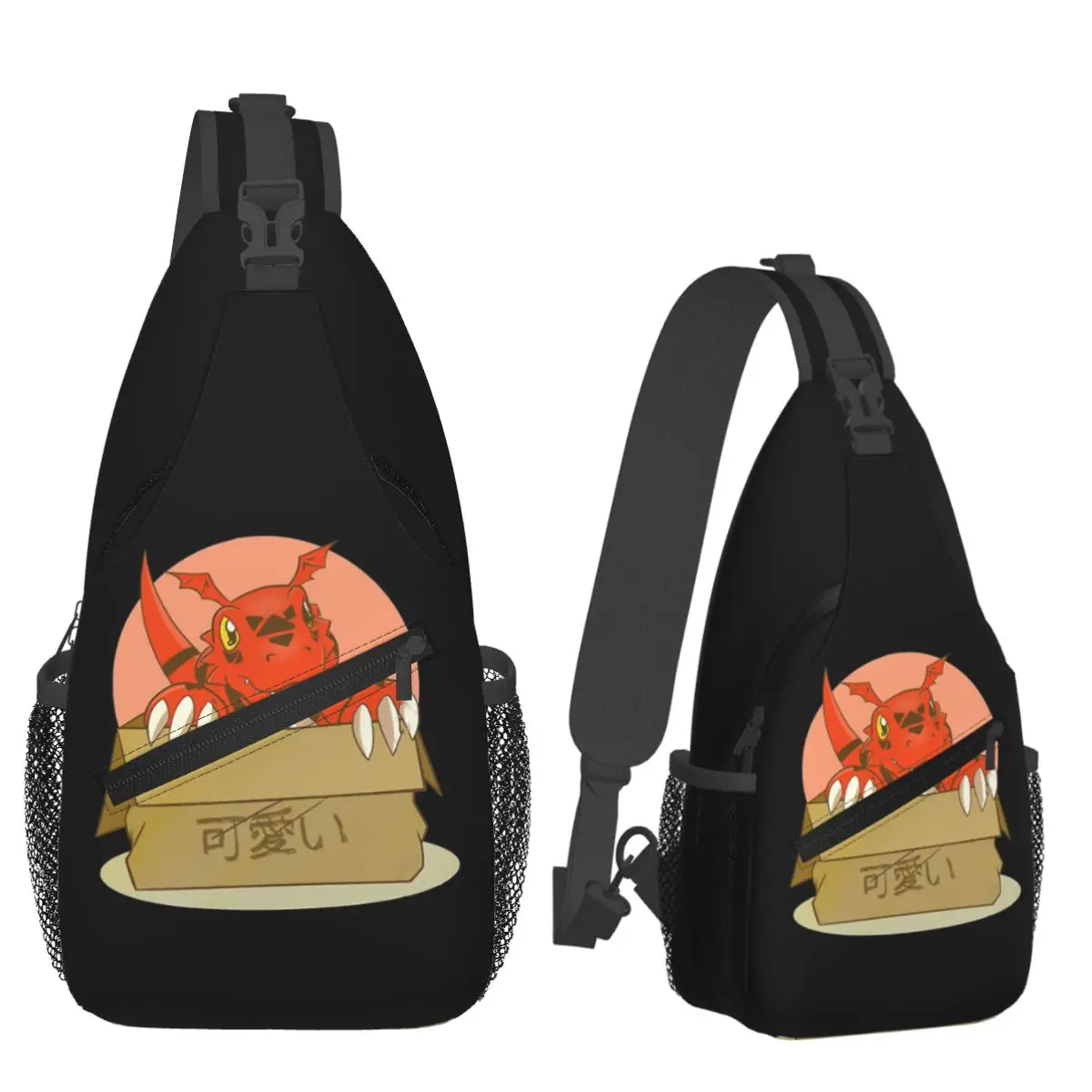 

Guilmon в коробке Digimon классическая нагрудная сумка мужской рюкзак через плечо на слинге нагрудная сумка дорожный походный рюкзак сумка на плечо