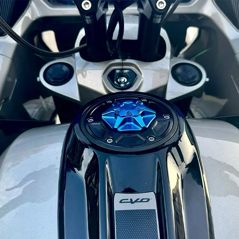 RoadFaith Aluminum CNC Color Locking Gas Cap Upper Fit 2023-UP 121 Road Glide CVO/ST 2024-UP Touring Street Glide Motorcycle
