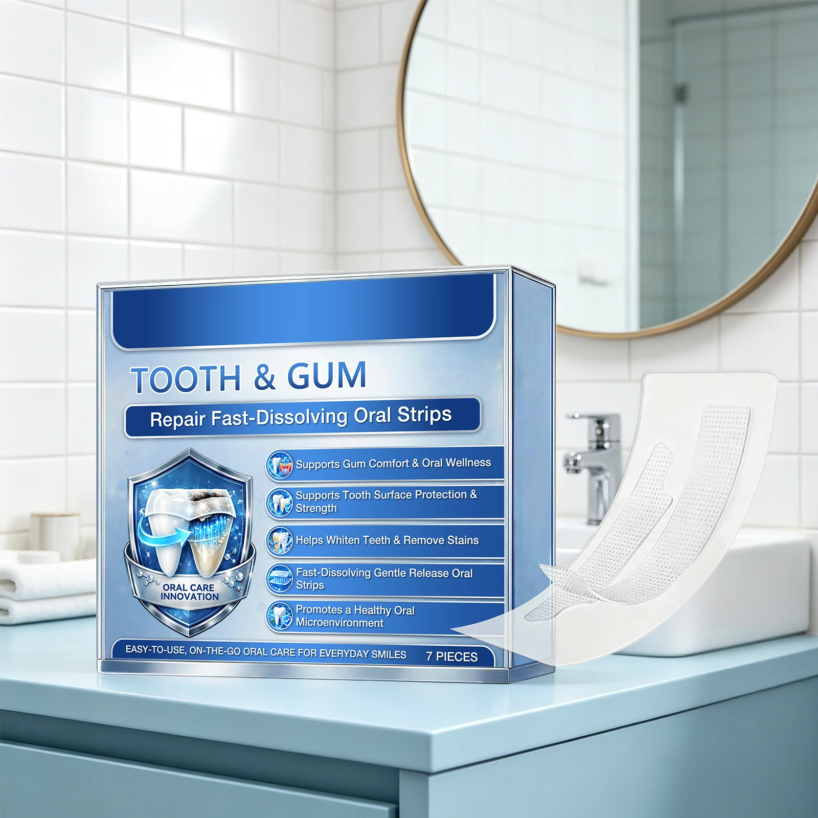 Tooth & Gum Repair Oral Strips - Teeth Whitening Strips Crest ulasan dan harga