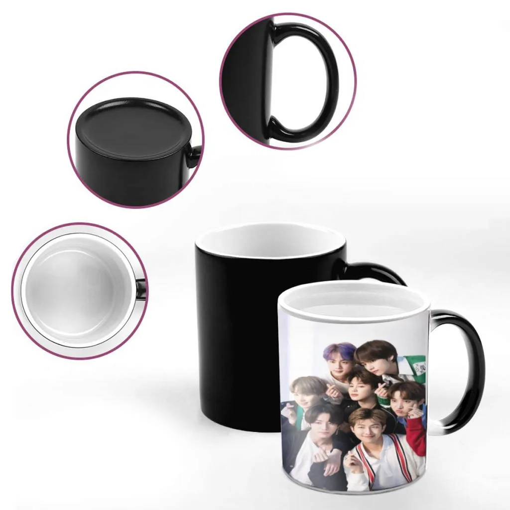 B-Big Hit Entertainment One Piece Coffee Mugs And Mug Creative Color Change Tea Cup Ceramic Milk Cups Novelty Gifts