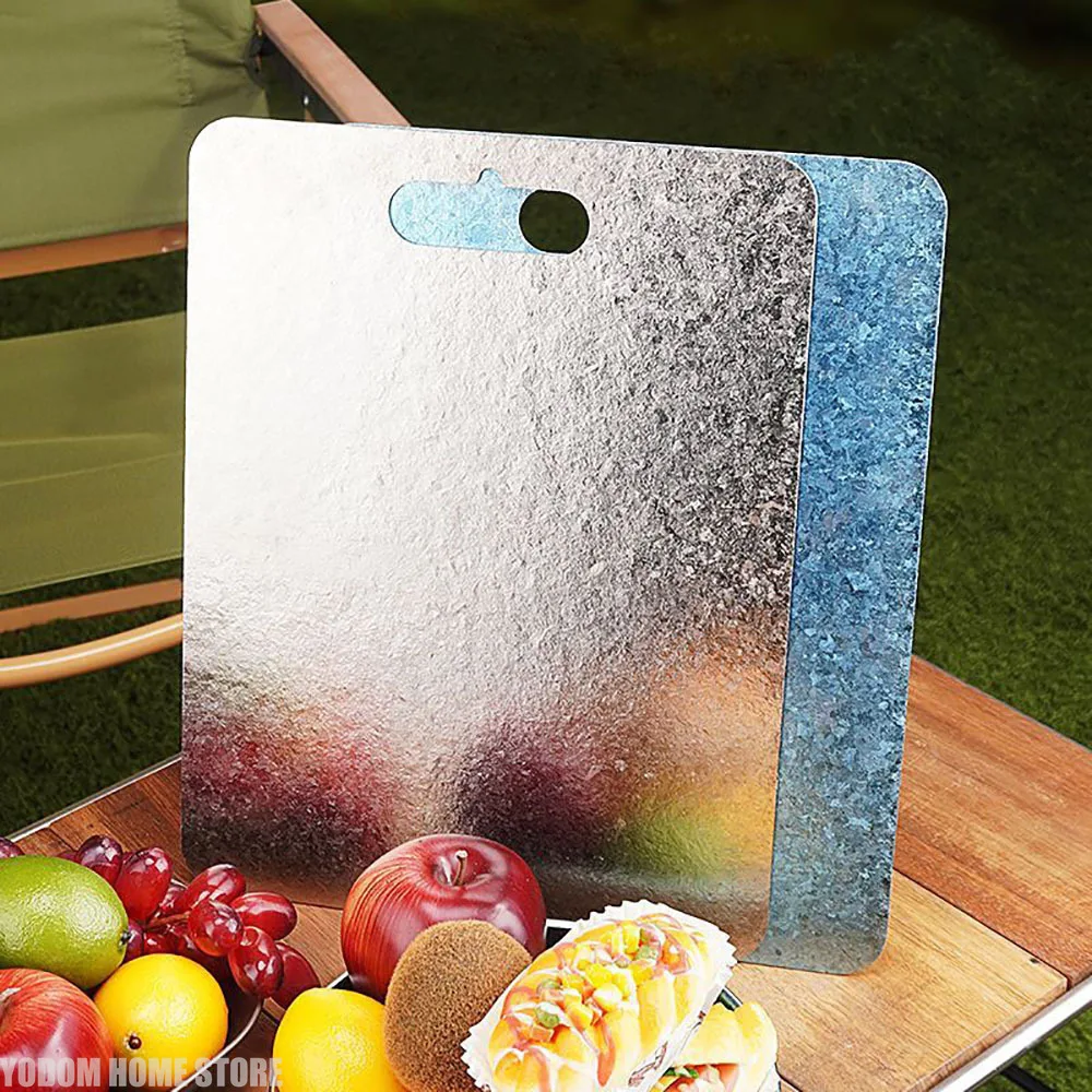 1 PC 100% Titanium Kitchen Cutting Board, Antibacterial Thickened Double-Sided Food Grade Portable Chopper for Fruits & Meat