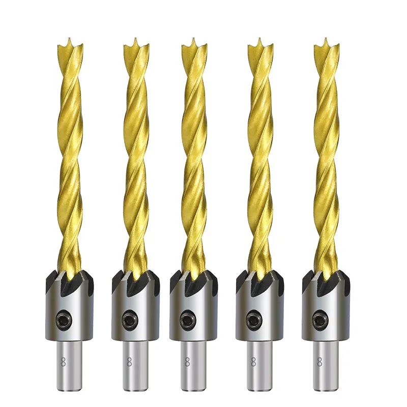 Hss Senk bohrer für Holz bearbeitungs werkzeuge mit Sechs kant schraube Loch bohrer Größe 3/4/5/6/7/8/10mm – Detail 6