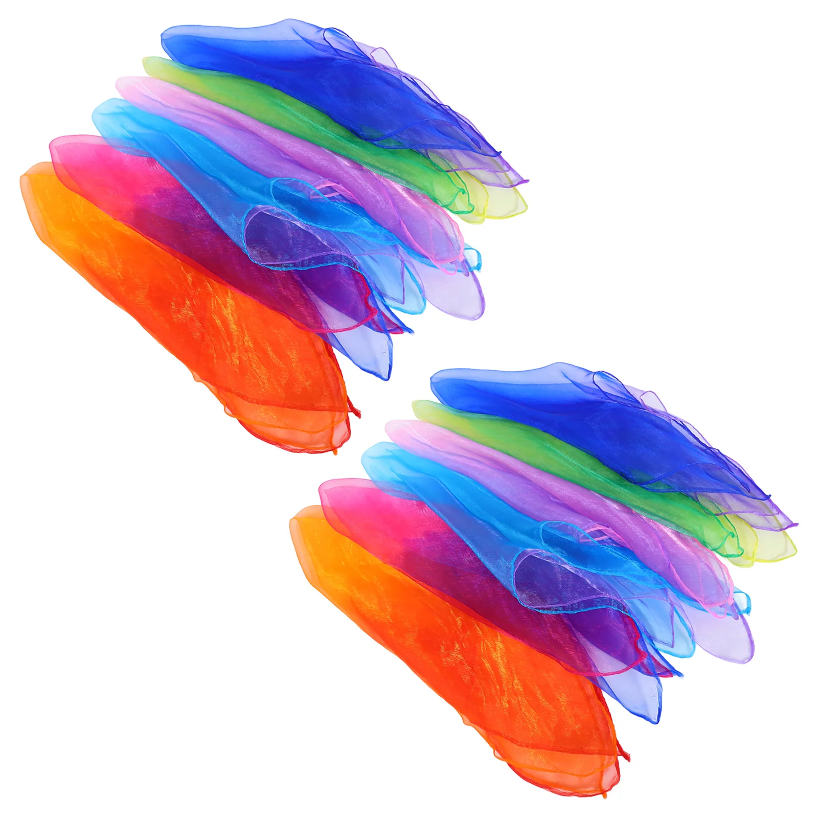 

12pcs 60cm Gradient Scarves s Dance Performance Props Juggling Accessories Multicolor Play Toddler Colors