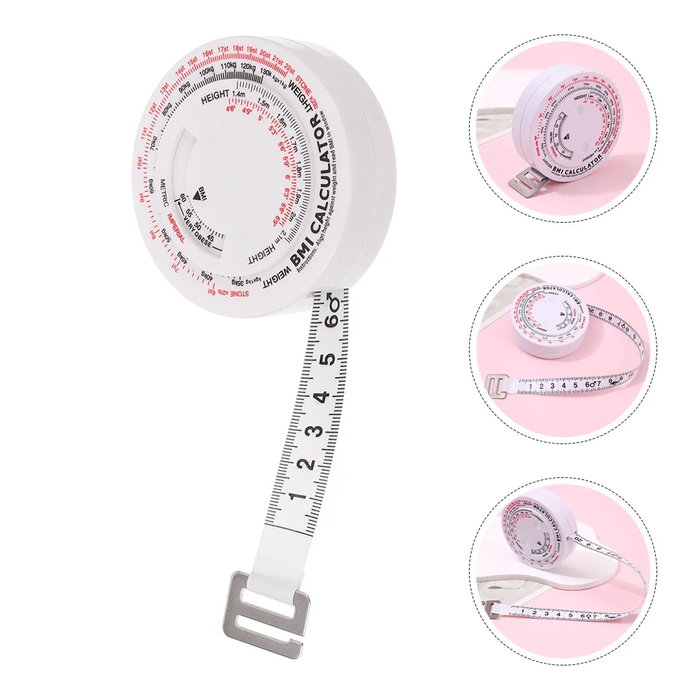 

1.5m Health Monitoring Tape Measure Round Bmi Calculator for Body Fat Waist Measurement Fitness Tracking Tool Body Tape Measure