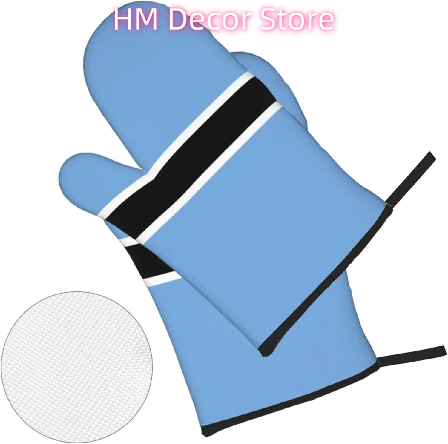 Botswana Flag Oven Mitts and Pot Holders Sets of 4, National Flag Heat Resistant Oven Mitts - Non-Slip Cooking Gloves for Kitche