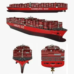 Transport Ship Model Ornaments High-quality Finished Container Ship Models Collection of Customized Gifts Exquisite Ship Models