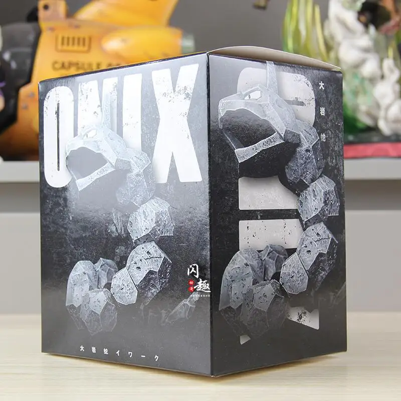 

14cm Pokemon Onix Action Figure Collectible Resin Anime Peripheral Desktop Decor Statue Model Blind Box Toy For Fans Anime Lover