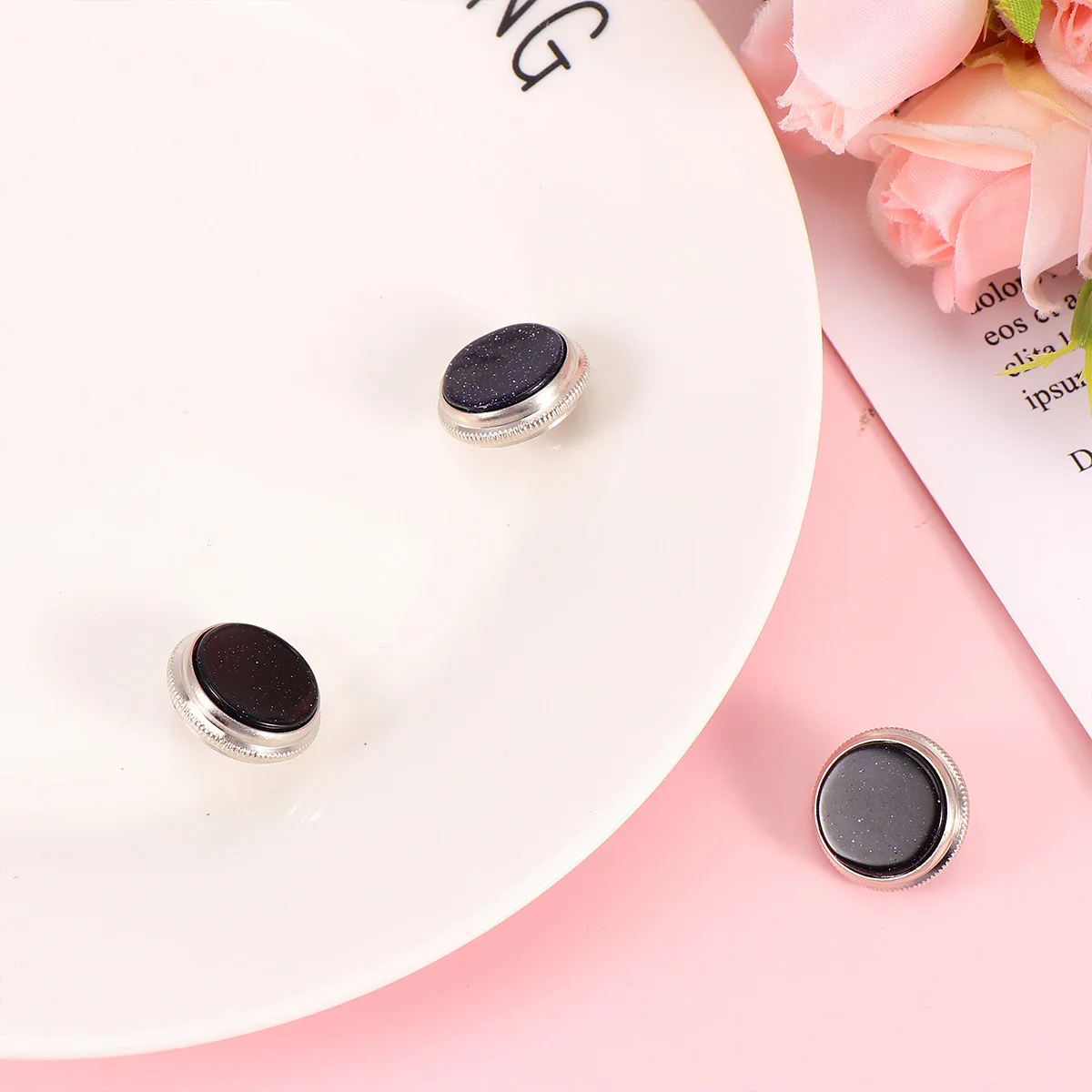 

Blue Sand Stone Short Piston Button Buckle Trumpet Musical Instrument Accessory Durable Repair Tool Trumpet Buckle