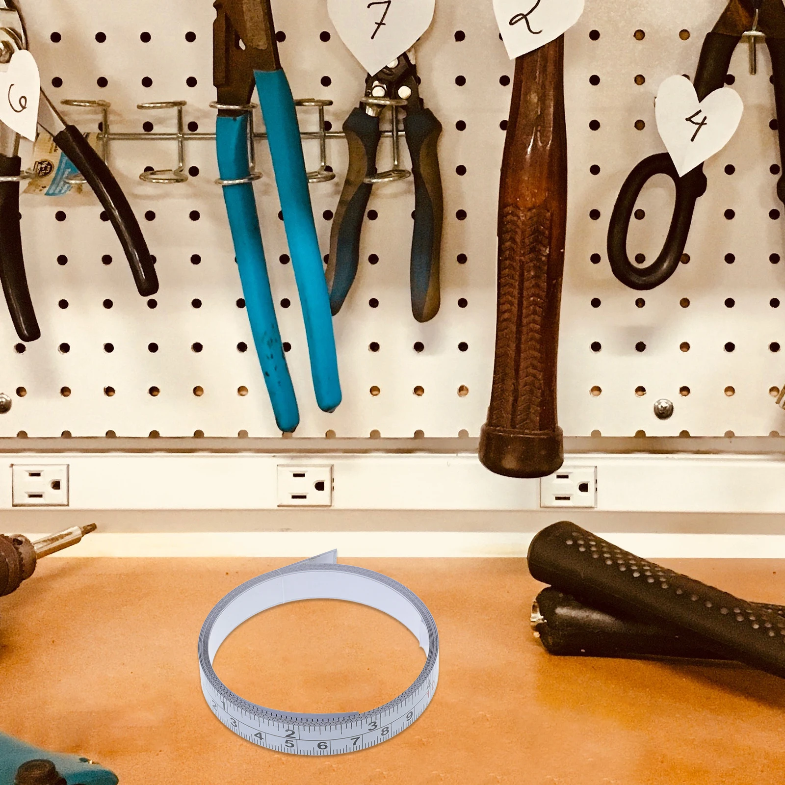 Adhesive Steel Measuring Tape Metric Imperial Scales Self-Adhesive Ruler For Woodworking Drafting Table Saw Workbench