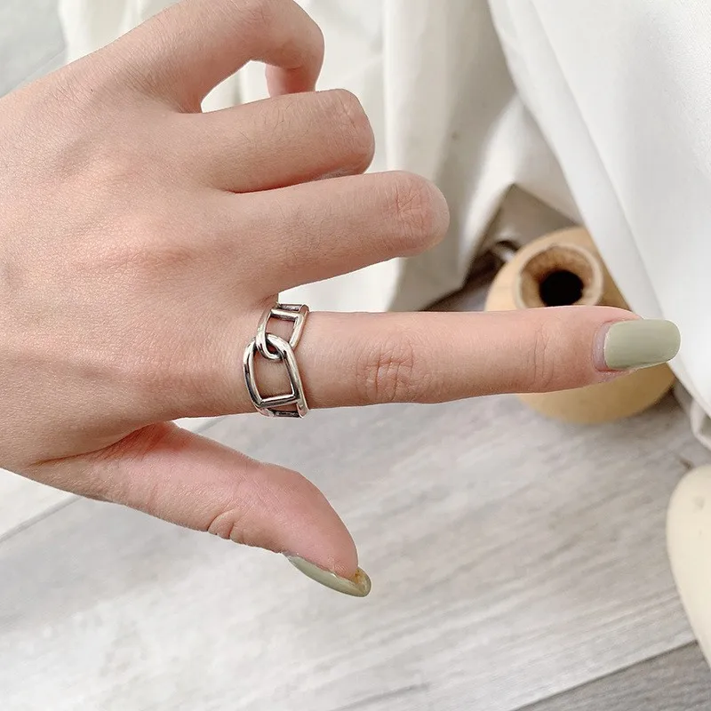 Heart-Shaped Stacking Rings for Women, Minimalist Korean Style, Fashionable Niche Design, High-End Feel, Heart-Shaped Wrap-Around Open Index Finger Ring