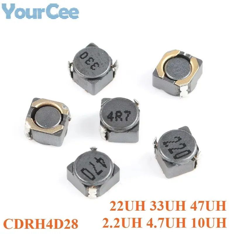 10pcs CDRH3D16 3D16 SMD Indutor Blindado Indutância de Potência 2.2uH 4.7uH 10uH 22uH 47uH 2R2 4R7 100 220 470 68uH CDRH74R CDRH4D28