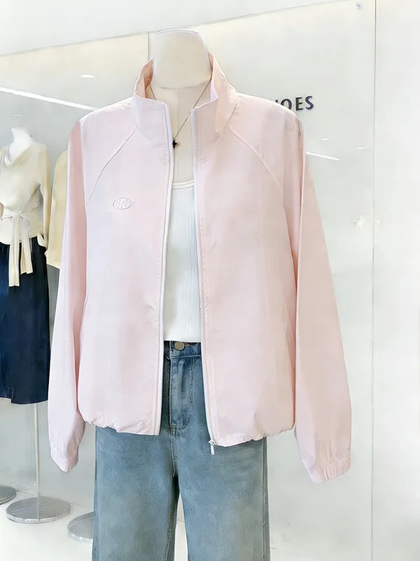 fashionable-lightweight-breathable-embroidered-letter-sun-protection-jacket-loose-sports-top-women's-casual-style-long-sleeve