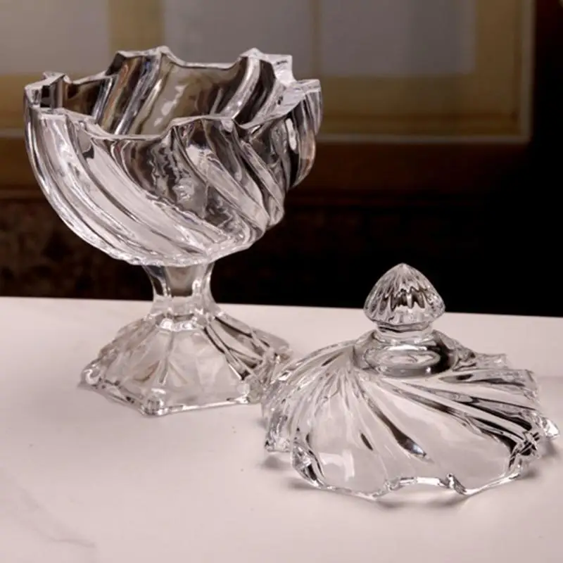 Gläser mit Deckel, Kristall-Süßigkeitsschalen, Schmuckschatulle für Hochzeit, dekorative Süßigkeitenschale, B03E – Detail 7