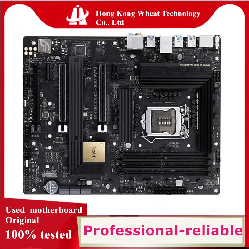 Intel For Z490 ProArt Z490-Creator 10G motherboard Used original LGA 1200 DDR4 128GB M.2 NVME USB3.0 SATA3 Desktop Mainboard