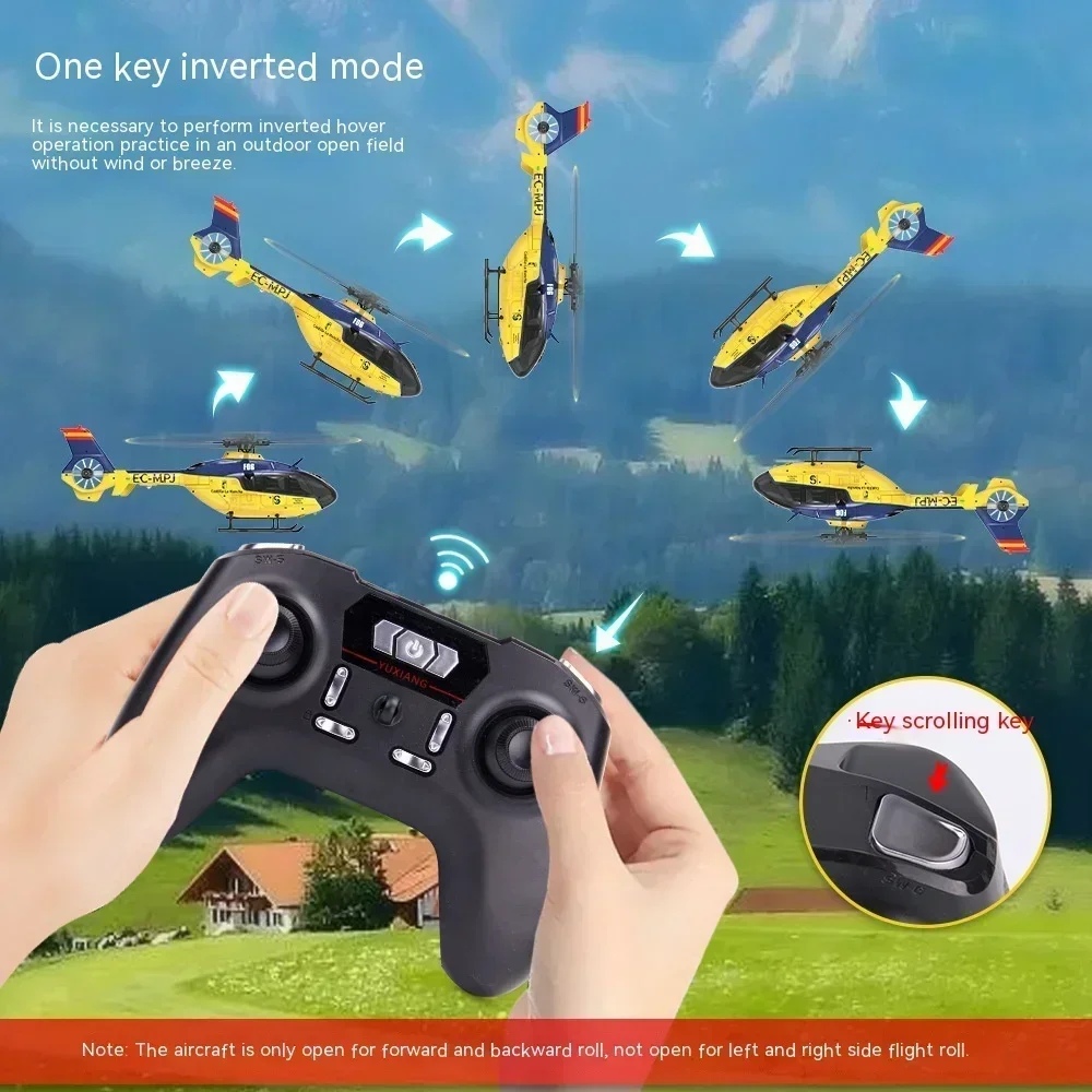 YUXIANG F06 EC135 1:36 échelle 6Ch double moteur sans balais un rouleau de clé hélicoptère RC