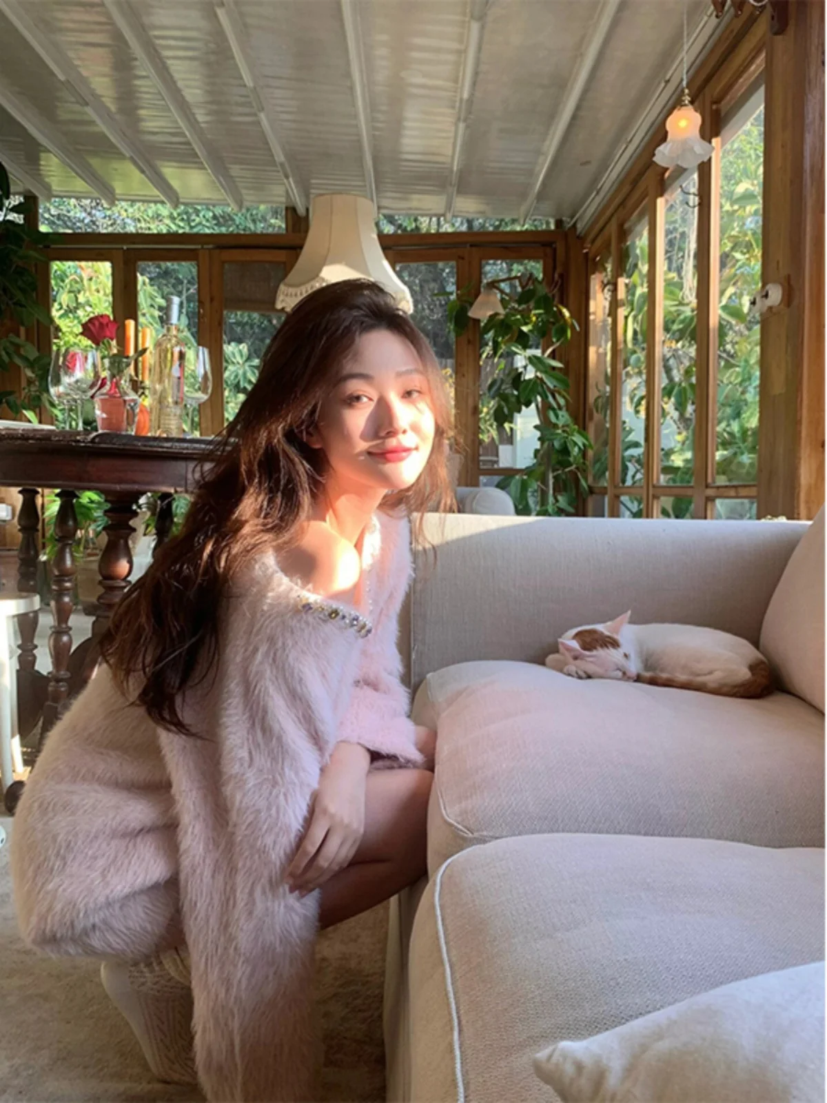 

Свитера Джемперы Пуловеры Женский вязаный топ Вязаный крючком Вязаная иллюзия из двух предметов Зима Академический колледж Студент университета