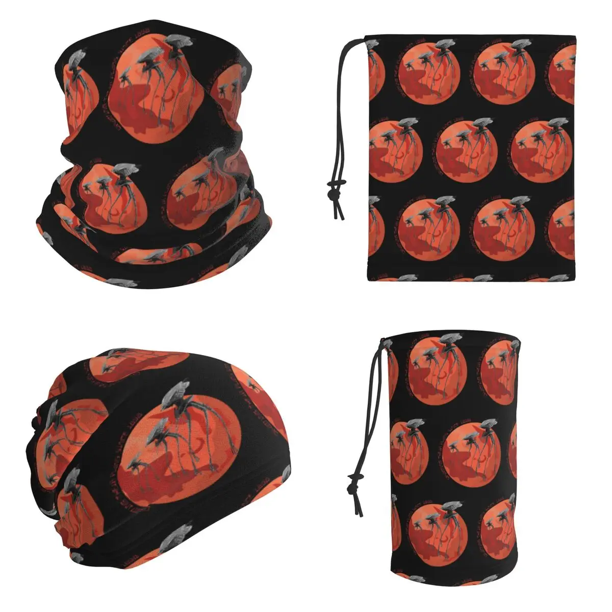 War Of The Worlds Drawing Their Plans Since 1898 Bandana Neck Cover Printed Mask Scarf Hiking Fishing Face Mask For Men Women