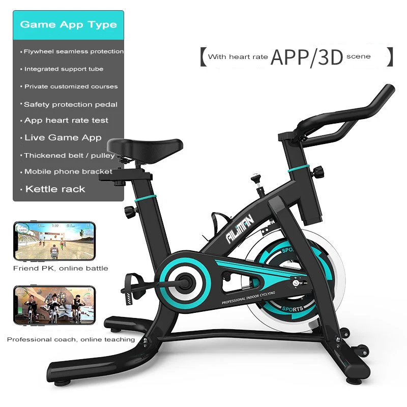 Indoor Fitness Spinning Bike with Bluetooth, Smart App, Home Rehabilitation Training