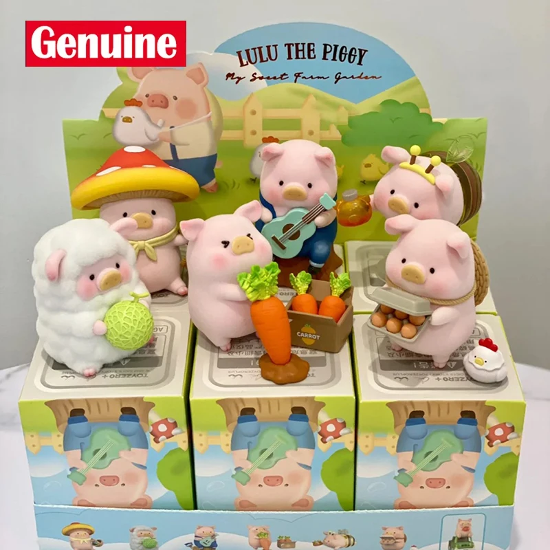 

Подлинная серия Lulu Pig Farm, слепая коробка, аниме-фигурка, консервированная копилка, игрушки, настольная загадочная коробка, украшенная сюрпризом на день рождения, рождественские подарки