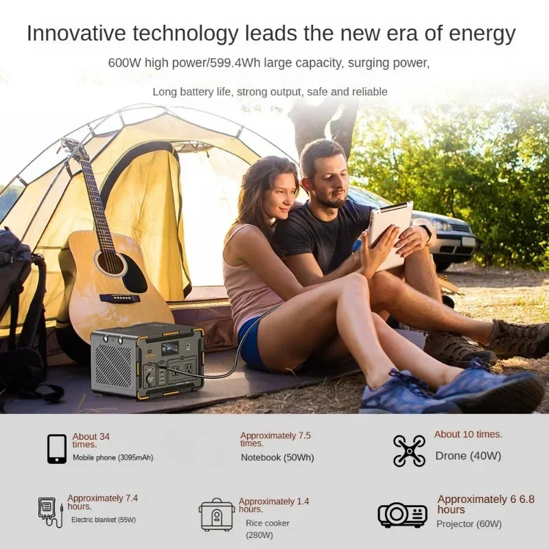 300w Portable Power Station 599Wh 80000mAh solar generetor 220V/110V Outdoor Emergency Mobile Power Bank for Home Use Camping