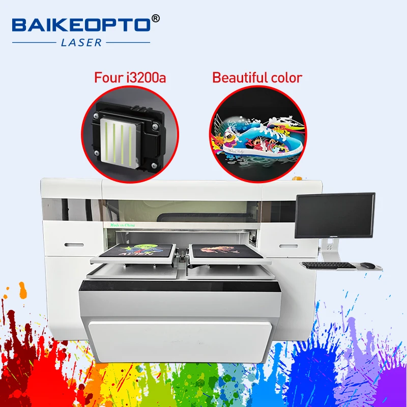 User-Friendly Digital Textile DTG Printing Machine Dual Work Bench Direct On Clothes T-shirts Garment DTG Printer