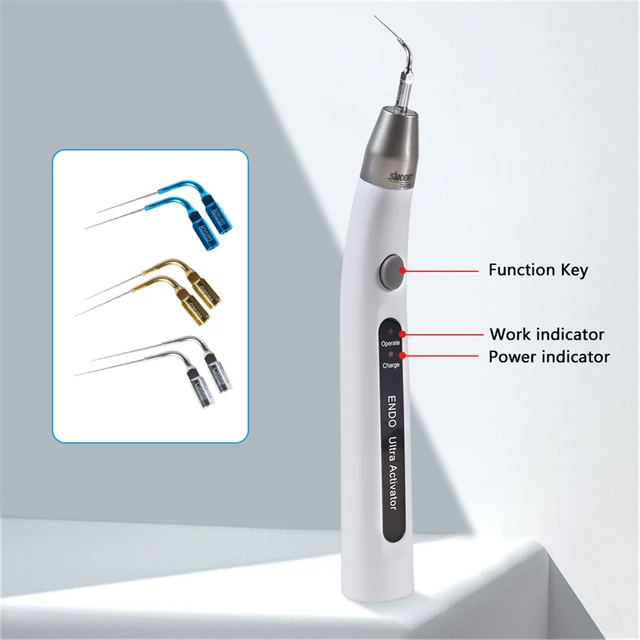 Dental LED Endo Ultra Activator irygator ultradźwiękowy kanał korzeniowy ultradźwiękowa końcówka do układania z 6 końcówkami