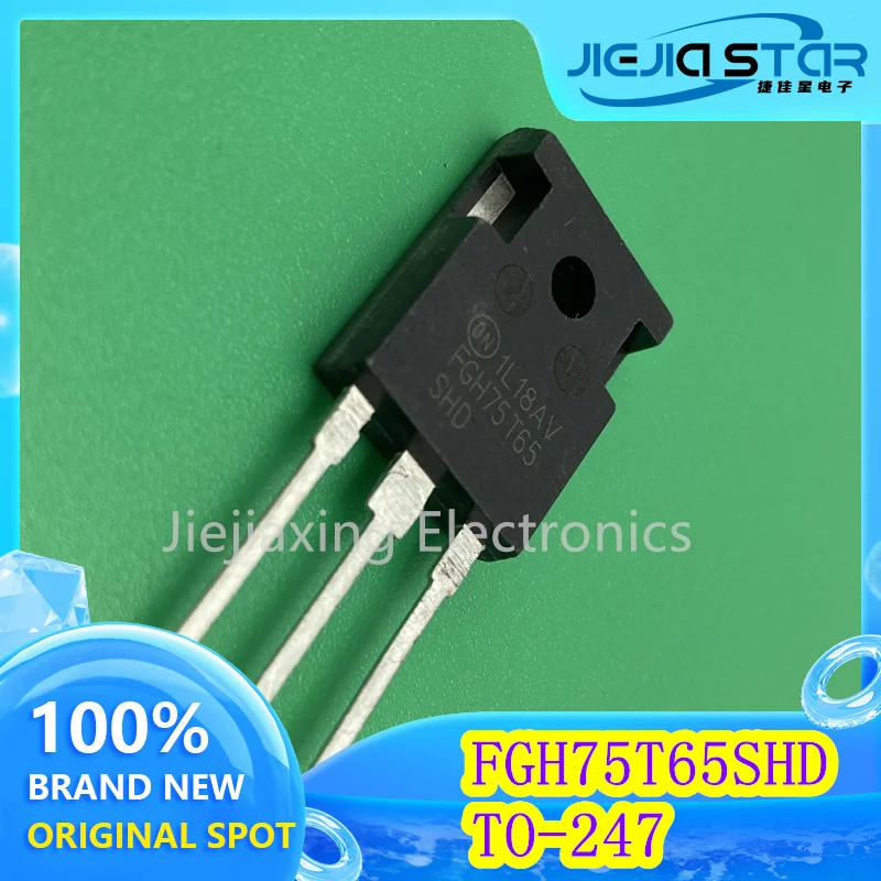 

2 pieces FGH75T65SHD FGH75T65 100% brand new imported in stock TO-247 MOS field effect tube 650V 75A Electronics