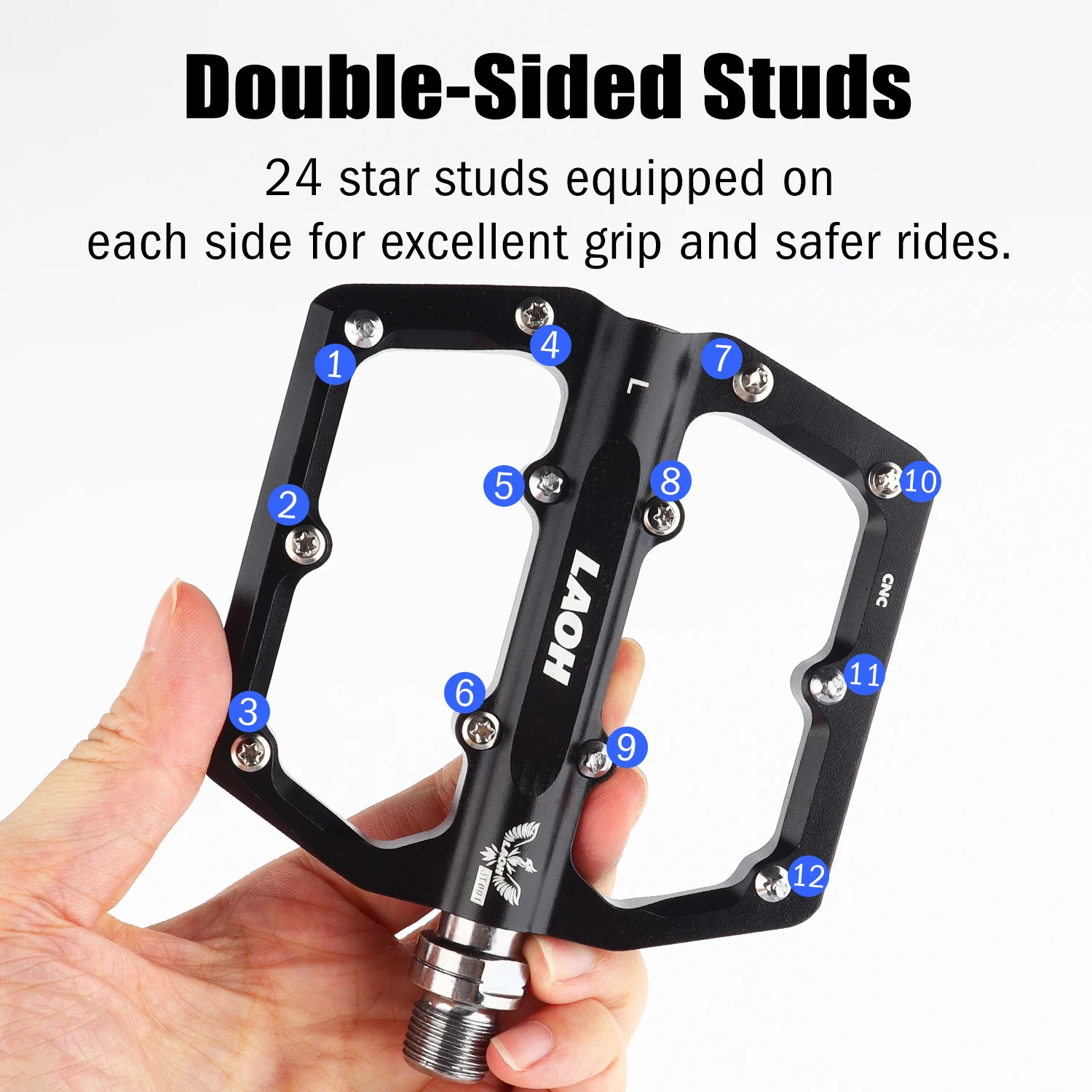 LAOH 3-Bearing CNC Aluminum MT - Pedal Platform Flat recension och pris