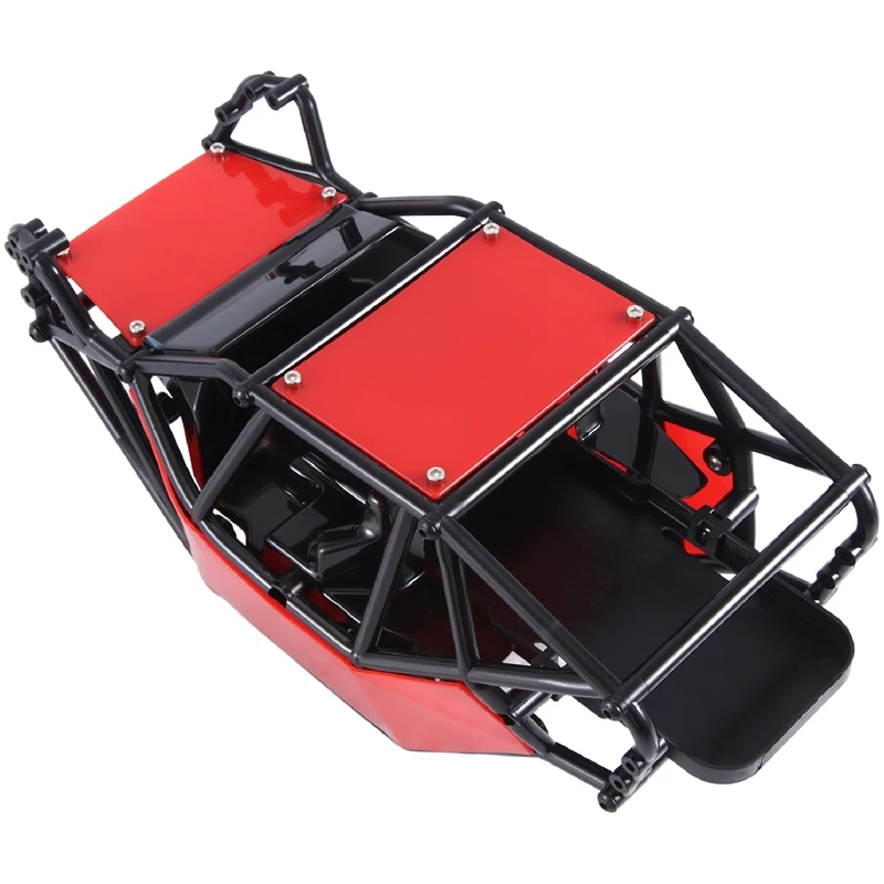 

Rock Buggy Body Shell Chassis Kit for 1/10 RC Crawler Car Axial SCX10 II 90046 UTB10 Capra,Red