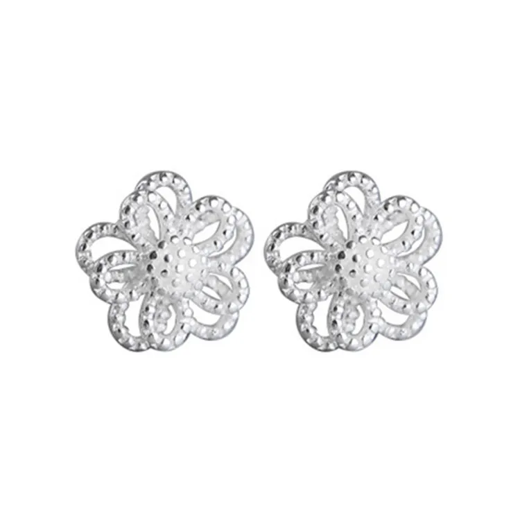 Luxury Brand Funny Flower Stud Earrings for Women Party Wedding Girls Korean Christmas Gift Jewelry