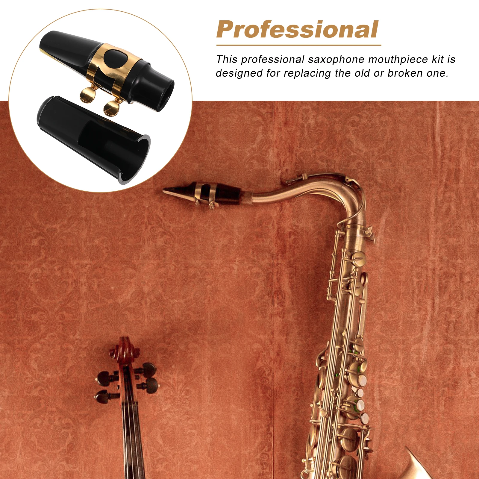 

1 Set Saxophone Professional Mouthpiece Kit For Alto Replacement Lightweight Portable Accessory Plastic Alto Sax Head Musical