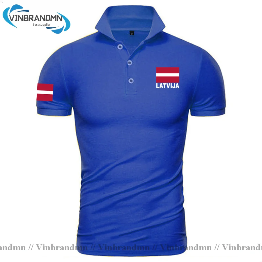 Latvia Latvija Polo shirts Fashion Jerseys Nation Team Shirts 100% Cotton Polo shirt Clothing Tops Country Sporting Flag Latvian