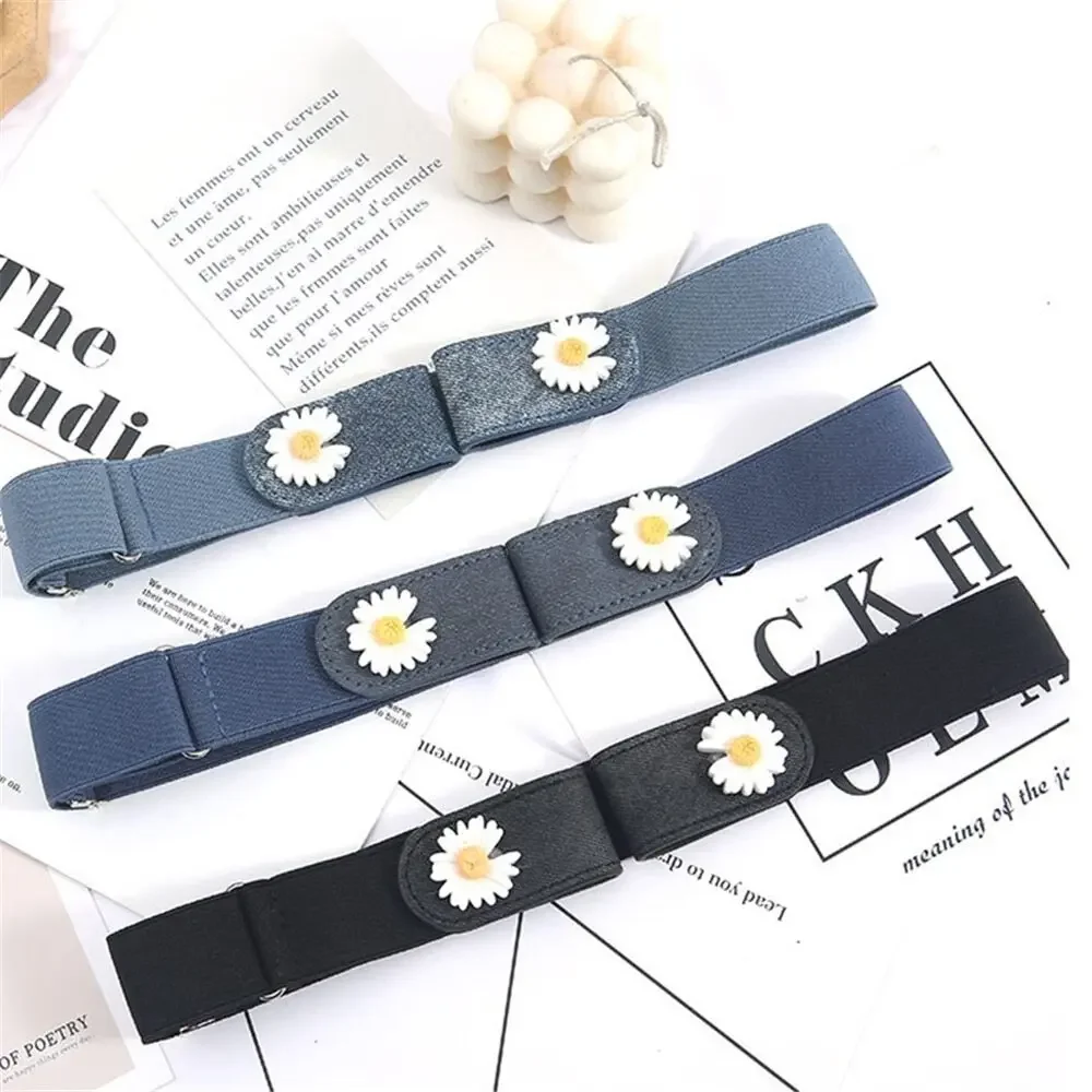 حزام خصر مرن غير مرئي خالٍ من الإبزيم للرجال والنساء للجينز بدون متاعب منتفخ