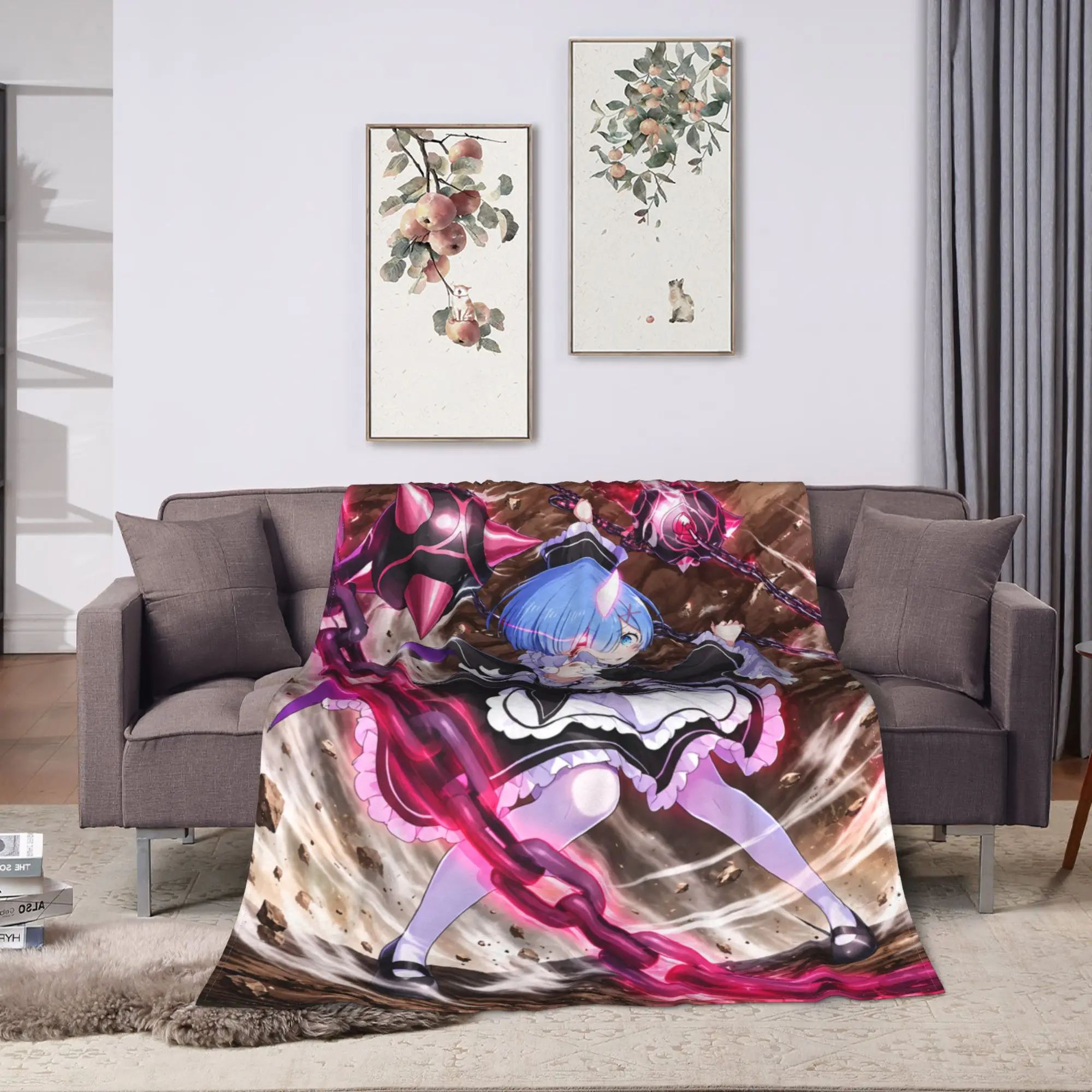 Anime Re Life In A Different World From Zero Rem Blankets Quality Warm Soft  Bedding Throws Winter Kids Adult Outdoor Bedspread