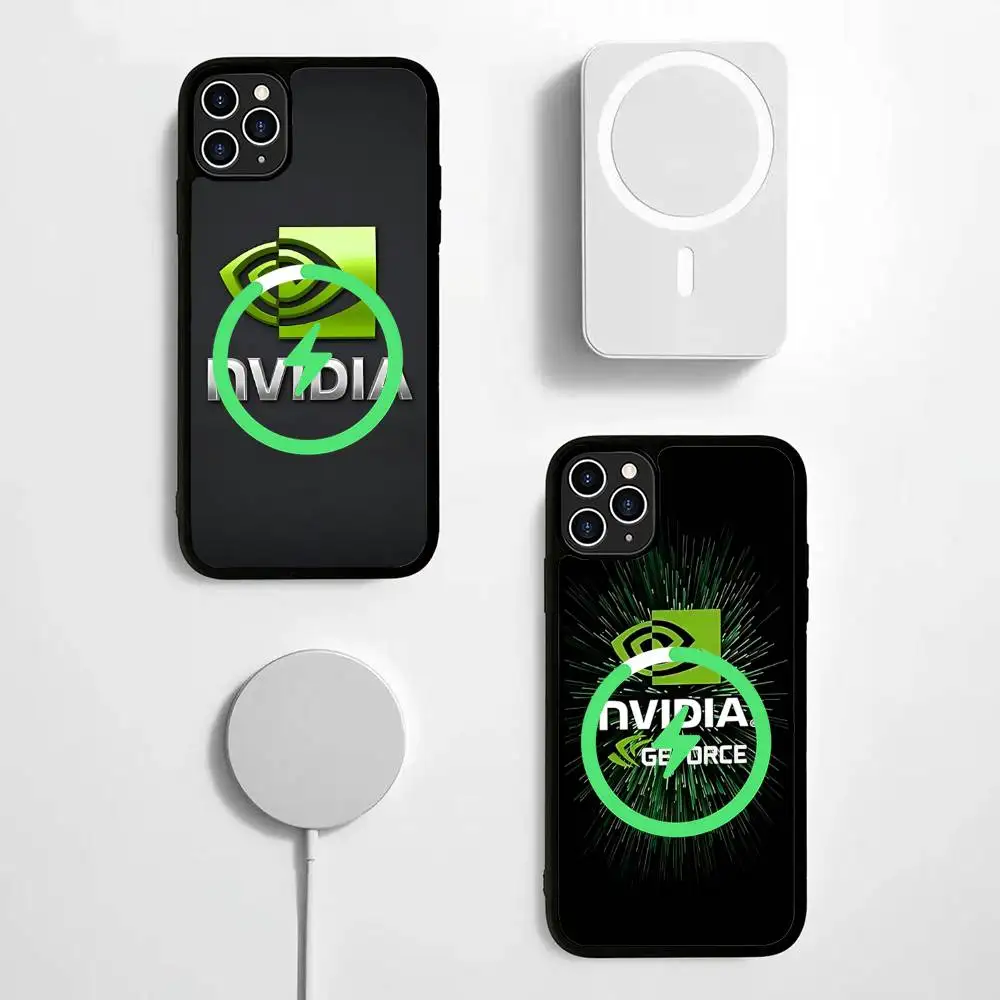 

Computer N-Nvidia Sequipment Logo For Magsafe Magnetic Phone Case Wireless PC+TPU For IPhone 11 12 13 14 15 16 17 Pro Max Plus