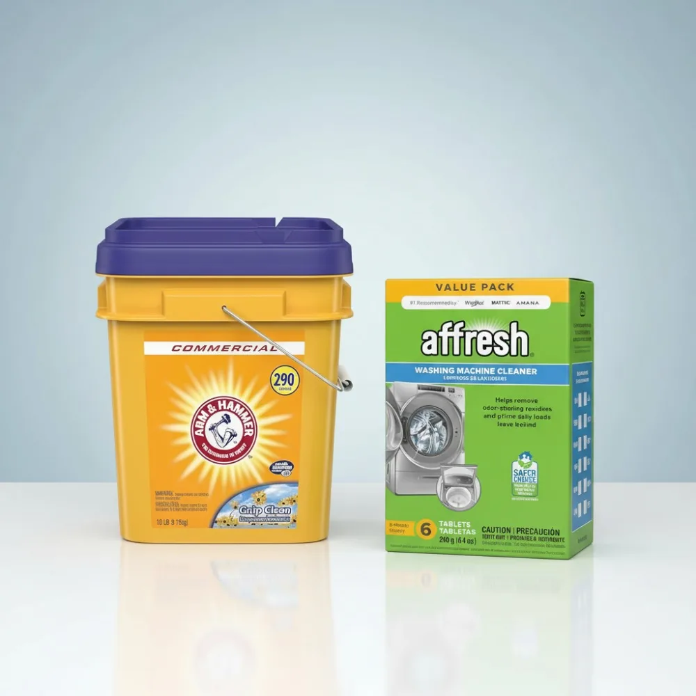 

Powerful Powder Laundry Detergent, Crisp Clean 18lb Pail & Washing Machine Cleaner for All Washers, Long-Lasting Supply